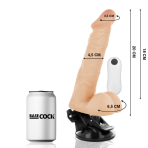 BASECOCK - VIBRADOR REALÍSTICO ARTICULABLE CONTROL REMOTO NATURAL 20 CM -O- 4.5 CM - imagine 2