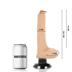 BASECOCK - VIBRADOR REALÍSTICO 2-1 NATURAL 18.5 CM -O- 4 CM - imagine 2