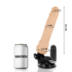 BASECOCK - VIBRADOR REALÍSTICO CONTROL REMOTO NATURAL 19.5 CM -O- 4 CM - imagine 2
