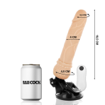 BASECOCK - VIBRADOR REALÍSTICO CONTROL REMOTO NATURAL 19.5 CM -O- 4 CM - imagine 2