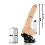 BASECOCK - VIBRADOR REALÍSTICO CONTROL REMOTO NATURAL 19 CM -O- 4 CM - imagine 2