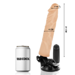 BASECOCK - VIBRADOR REALÍSTICO CONTROL REMOTO NATURAL 21 CM -O- 4 CM - imagine 2