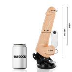 BASECOCK - VIBRADOR REALÍSTICO CONTROL REMOTO NATURAL CON TESTÍCULOS 19.5 CM -O- 4 CM - imagine 2