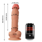 CYBER SILICOCK - ULTRA REALISTIC SOFT LIQUID SILICONE DONG 20.5 CM -O- 4.1 CM - imagine 2