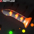 PRETTY LOVE - MAGICAL NIGHTFALL DILDO WITHOUT VIBRATION LUMINOUS ORANGE - imagine 3