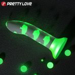 PRETTY LOVE - MAGICAL NIGHTFALL DILDO WITHOUT VIBRATION LUMINOUS GREEN - imagine 3