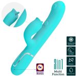 PRETTY LOVE - RABBIT VIBRATOR WITH LICKING AQUA GREEN - imagine 3