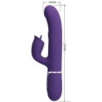 PRETTY LOVE - RABBIT VIBRATOR WITH LICKING PURPLE - imagine 2