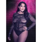 CALEXOTICS - RADIANCE LONG SLEEVE BODYSUIT RHINE PLUS SIZE - imagine 2