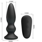 MR PLAY - POWERFUL VIBRATOR REMOTE CONTROL ANAL PLUG BLACK - imagine 5