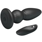 MR PLAY - POWERFUL VIBRATOR REMOTE CONTROL ANAL PLUG BLACK - imagine 3