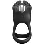 PRETTY LOVE - SILAS VIBRANT PENIS RING 7 VIBRATIONS BLACK SILICONE - imagine 4