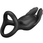 PRETTY LOVE - SILAS VIBRANT PENIS RING 7 VIBRATIONS BLACK SILICONE - imagine 5