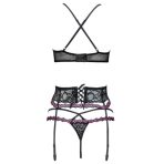 LIVCO CORSETTI FASHION - SNEHANA LC 90443 SUJETADOR + LIGUERO + PANTY NEGRO - imagine 4