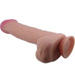 PRETTY LOVE - SLIDING SKIN SERIES REALISTIC DILDO WITH SLIDING SKIN SUCTION CUP BROWN 26 CM - imagine 2