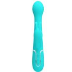PRETTY LOVE - DEJON RABBIT VIBRATOR 3 IN 1 MULTIFUNCTION AQUA GREEN - imagine 2