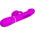 PRETTY LOVE - KAMPAS RABBIT 3 IN 1 MULTIFUNCTION VIBRATOR WITH TONGUE FUCHSIA - imagine 4