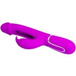 PRETTY LOVE - KAMPAS RABBIT 3 IN 1 MULTIFUNCTION VIBRATOR WITH TONGUE FUCHSIA - imagine 5