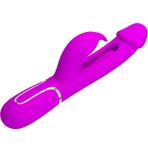 PRETTY LOVE - KAMPAS RABBIT 3 IN 1 MULTIFUNCTION VIBRATOR WITH TONGUE FUCHSIA - imagine 3