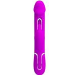 PRETTY LOVE - KAMPAS RABBIT 3 IN 1 MULTIFUNCTION VIBRATOR WITH TONGUE FUCHSIA - imagine 2