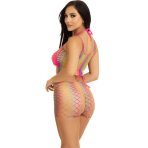 LEG AVENUE - SET TOP  PANTS FISHNET MULTICOLOR - imagine 2