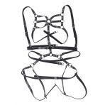 SUBBLIME - BODY HARNESS ADJUSTABLE STRAPS LEATHER BLACK ONE SIZE - imagine 4