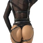 SUBBLIME - BODY HARNESS ADJUSTABLE STRAPS LEATHER BLACK ONE SIZE - imagine 3