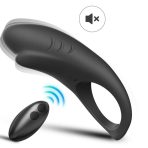 ARMONY - SHARK VIBRATOR RING FOR COUPLES REMOTE CONTROL BLACK - imagine 2