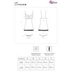 LIVCO CORSETTI FASHION - ZERUNAM SET BABYDOLL + TANGA NEGRO - imagine 5