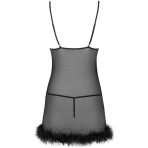 LIVCO CORSETTI FASHION - ZERUNAM SET BABYDOLL + TANGA NEGRO - imagine 4