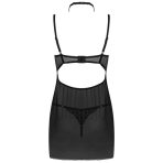 LIVCO CORSETTI FASHION - BINELLA SET BABYDOLL + TANGA NEGRO - imagine 4