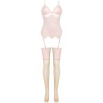 LIVCO CORSETTI FASHION - PERSINNE PEACH SET CORSET + PANTY + MEDIAS - imagine 3