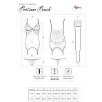 LIVCO CORSETTI FASHION - PERSINNE PEACH SET CORSET + PANTY + MEDIAS - imagine 5