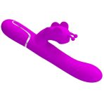 PRETTY LOVE - MULTIFUNCTION RABBIT VIBRATOR 4 IN 1 BUTTERFLY FUCHSIA - imagine 5