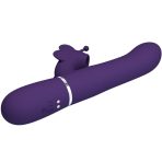 PRETTY LOVE - MULTIFUNCTION RABBIT VIBRATOR 4 IN 1 BUTTERFLY PURPLE - imagine 4