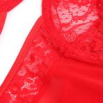 SUBBLIME - TEDDY CON LIGA DETALLE ENCAJE Y TIRAS ROJO S/M - imagine 5