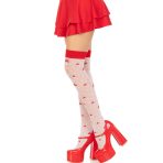 LEG AVENUE - MUSHROOM HIGH SOCKS RED/WHITE - imagine 3