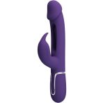 PRETTY LOVE - KAMPAS RABBIT 3 IN 1 MULTIFUNCTION VIBRATOR WITH TONGUE VIOLET - imagine 2