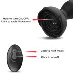 ARMONY - EXTREME A BLOOM ROSE VIBRATOR  ANAL PLUG REMOTE CONTROL BLACK - imagine 2