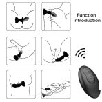 ARMONY - EXTREME A BLOOM ROSE VIBRATOR  ANAL PLUG REMOTE CONTROL BLACK - imagine 5