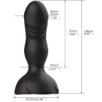 ARMONY - EXTREME A BLOOM ROSE VIBRATOR  ANAL PLUG REMOTE CONTROL BLACK - imagine 3