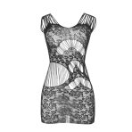 SUBBLIME - 951771 LONG DRESS WITH OPEN BACK WITH FISHNET BLACK ONE SIZE - imagine 3