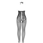 SUBBLIME - 951849 OPEN CUP FISHNET BODYSTOCKING AND HALTER NECK BLACK ONE SIZE - imagine 5