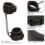 CALEXOTICS - NOCTURNAL LEATHER WRIST CUFFS ADJUSTABLE BLACK - imagine 4