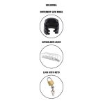 HIDDEN DESIRE - EXTREME CHASTITY COCK CAGE SILICONE SIZE S BLACK - imagine 4