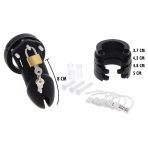 HIDDEN DESIRE - EXTREME CHASTITY COCK CAGE SILICONE SIZE L BLACK - imagine 3