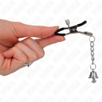KINK - SILVER BELL PENDANT NIPPLE CLAMPS 6 CM - imagine 4