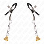 KINK - GOLD BELL PENDANT NIPPLE CLAMPS 6 CM - imagine 2