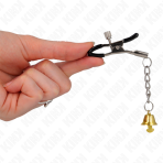 KINK - GOLD BELL PENDANT NIPPLE CLAMPS 6 CM - imagine 4
