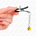 KINK - GOLD JINGLE BELL PENDANT NIPPLE CLAMPS 6 CM - imagine 4